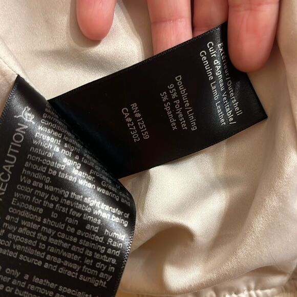 Mackage Womens Genuine Lambskin Leather Moto Jacket butter soft - Picture 4 of 5